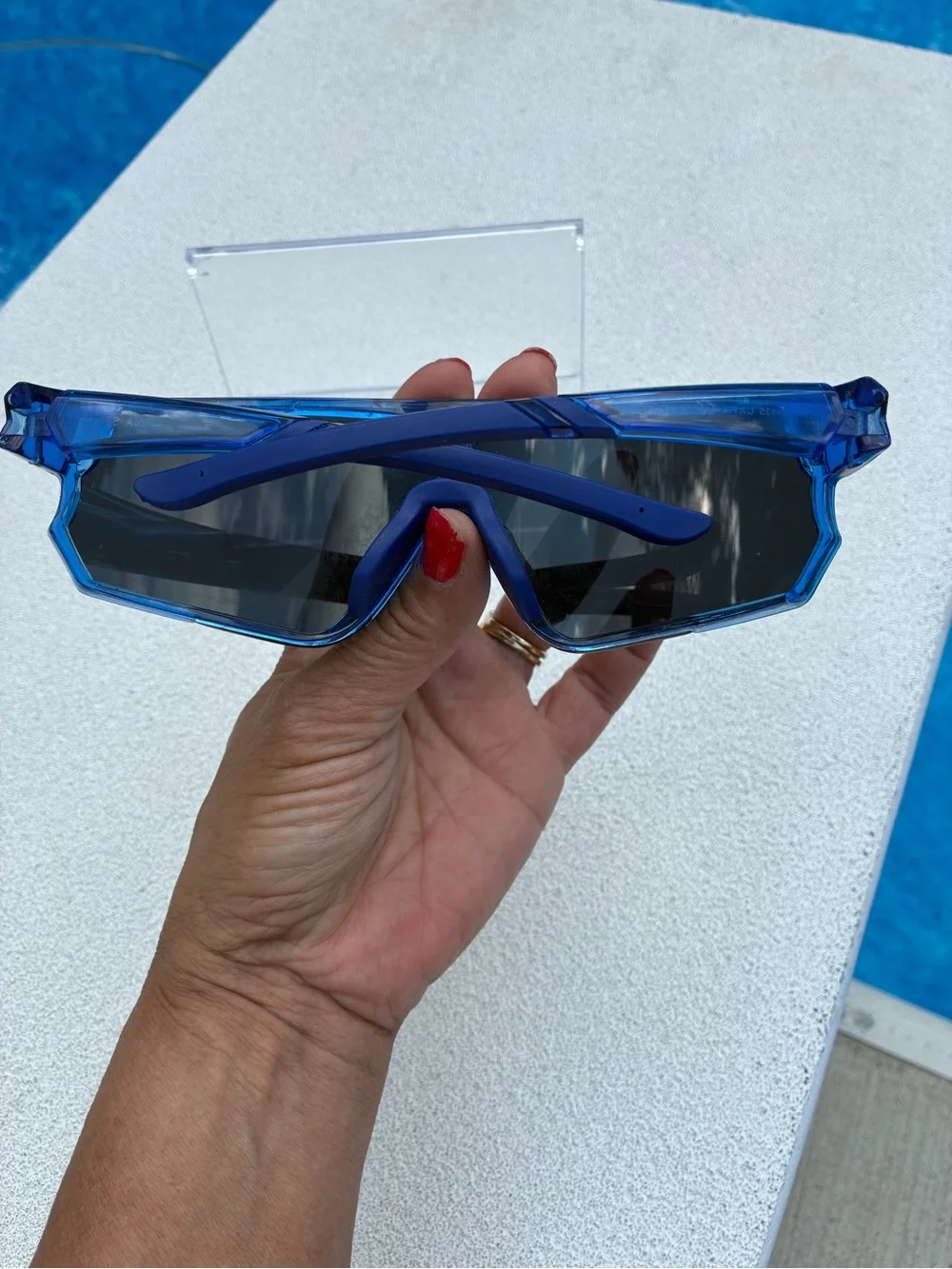 Blue Sports Shield Sunglasses VR/AR Accessory